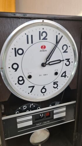 Vintage Zetron Holz Wanduhr Koreanisch Funktioniert - Bild 2 von 19