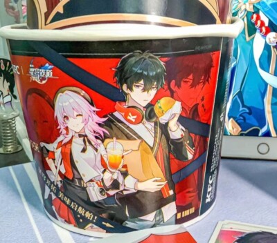 Honkai Star Rail x KFC Official Limited Exclusive March 7th Dan Heng Bucket
