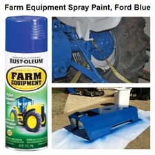 Tractors Farm Ford Blue Spray Paint Coating Implement Lawn Mowers Metal 2 Cans