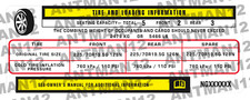 Vehicle Truck And Car Vin Label Decal Tire Information 3m Professional Sticker