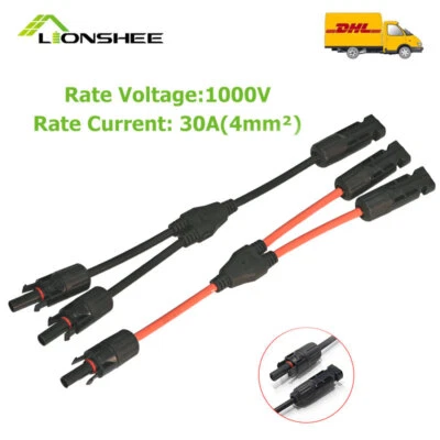 1Paar Y Solarstecker PV Stecker Verteiler Buchse Kupplung Sicherung PV Für Kabel