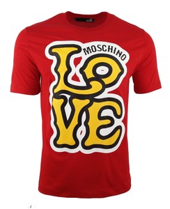 red moschino shirt