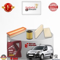 Inspektionskit Filter + ÖL Peugeot Partner II 1.6 66KW 90CV Von 2008->