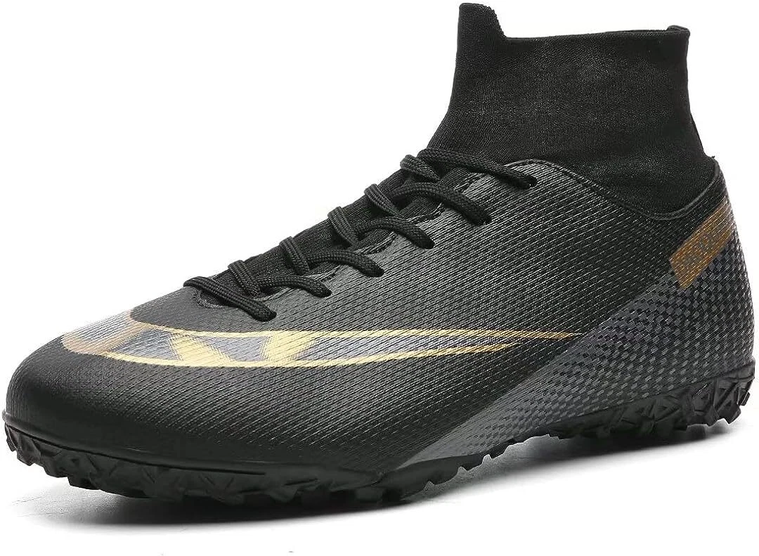 Qzzsmy Mens Soccer Cleats Professional Spikes Soccer Shoes Indoor
