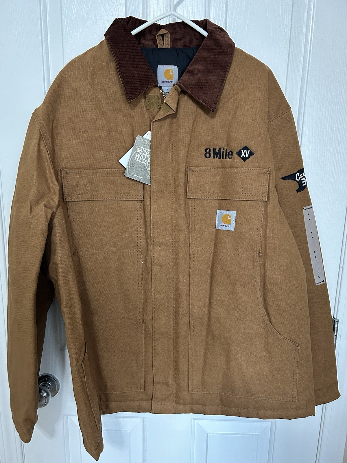 Eminem 8 Mile XV Carhartt Coat. RARE 15th Anniversary Cheddar Bob Coat 313 NWT L