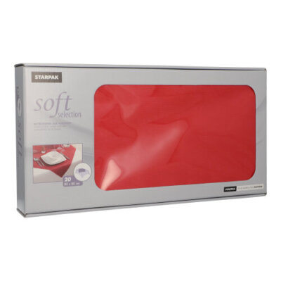 20 Mitteldecken stoffähnlich Vlies ''soft selection'' 80 cm x 80 cm rot Tischdecke