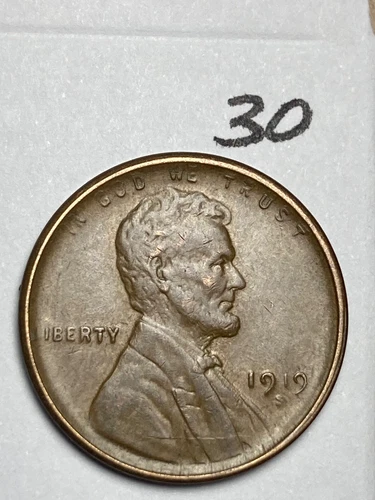 1919-S LINCOLN WHEAT CENT, "EXTREMELY FINE+" condition #30
