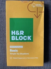 NEW H&R Block Tax Software BASIC 2024 WIN / MAC (only Code Today READ