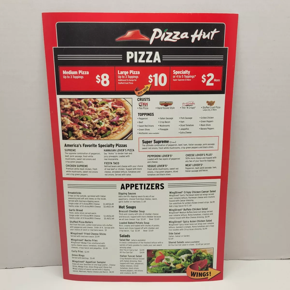 Pizza Hut Restaurant Menu