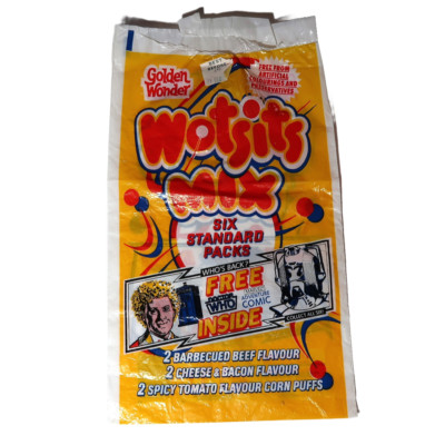 Golden Wonder Wotsits Doctor Who Six Mix Corn Puffs Tasche 1986