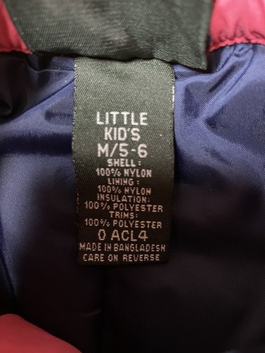 LL Bean Girls Pink Ski Snow Pants Size 5/6 Girls - Picture 4 of 6