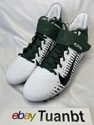 BRAND NEW Nike Alpha Menace Pro 2 Football Cleats White/Green Jets BV3945-107 - Picture 4 of 7