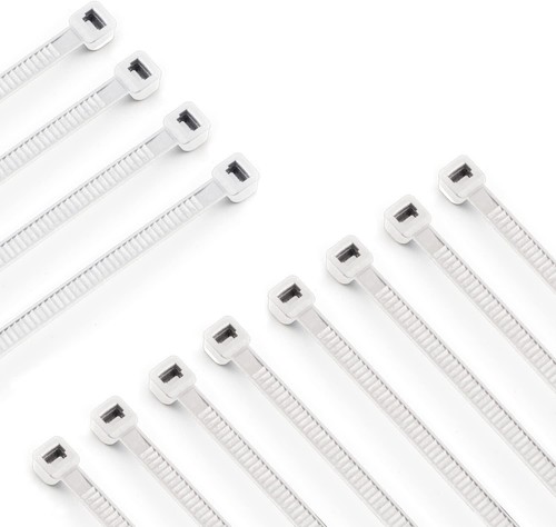100Pcs Collier Câble Électrique Chevilles Boucle Nylon U - Clips Fil Serre-Câbles Blanc, Fixation Fils Tuyaux