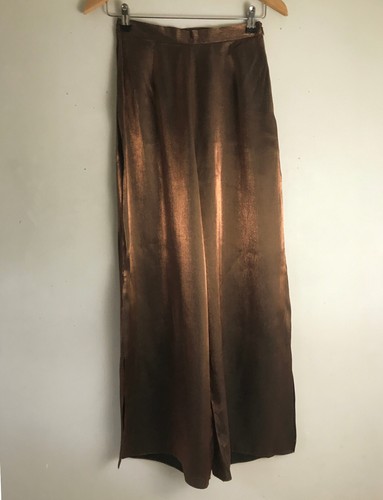 Nuevo con etiquetas Conjunto Formal Bronce 10 Baile de graduación Tirantes Top Pierna Ancha Culottes Pantalones Marvie - Imagen 5 de 9