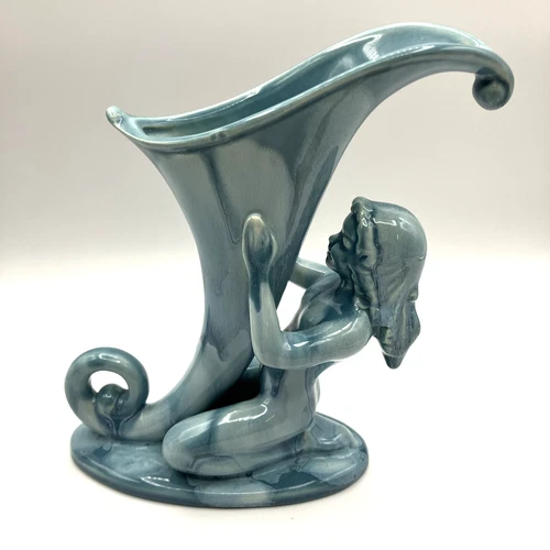 VTG 40s ROYAL HAEGER R-426 NUDE NYMPH WITH CORNUCOPIA VASE Blues Nice Condition