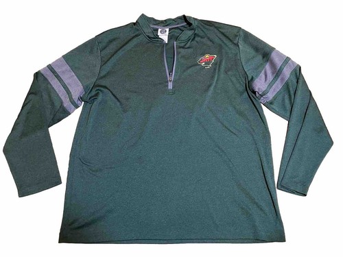Minnesota Wild Pullover grün Hockey NHL 1/4 Zip Oberteil Herren 2XL - Bild 1 von 9