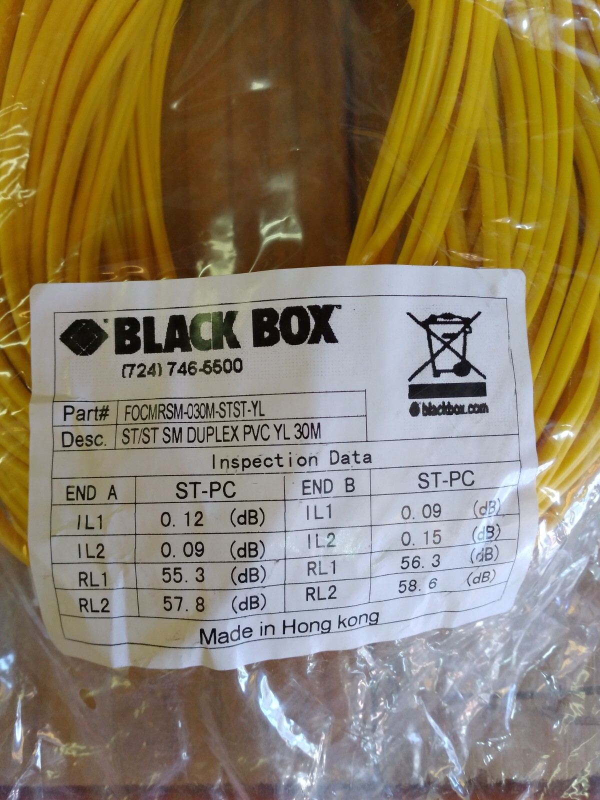 Blackbox FOCMRSM030MSTSTYL SingleMode Fiber Optic Patch Cable eBay