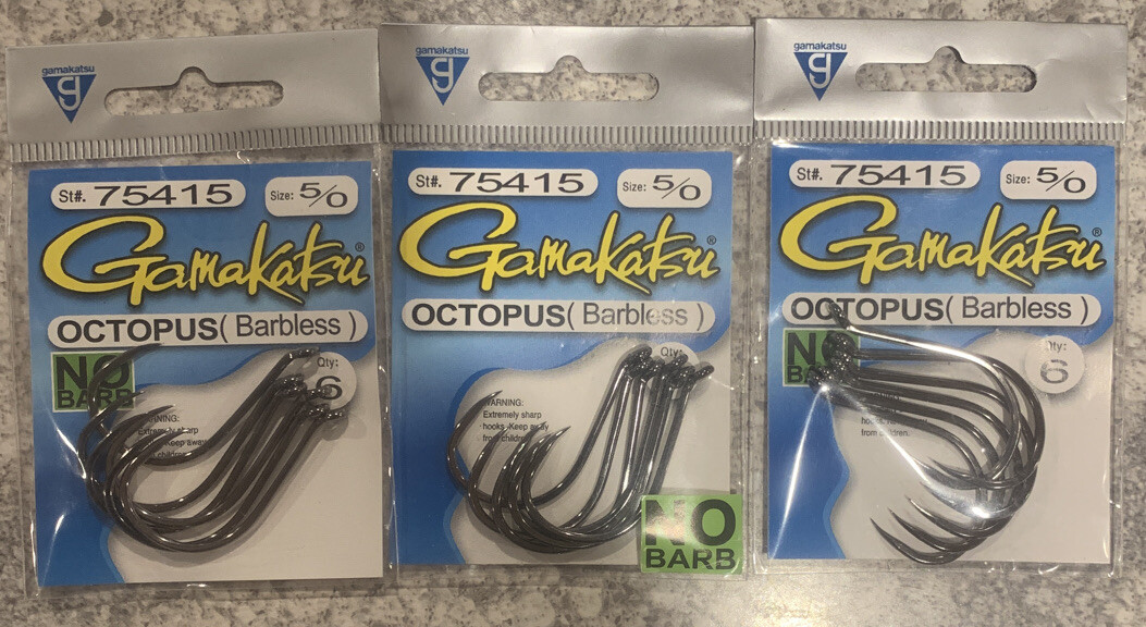 Gamakatsu Octopus Barbless Hooks - Size 5/0, Circle Hook Design For Better Catch & Release - View #10