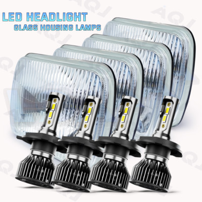 Super Bright 4pcs LED Headlights High/Low Beam For GMC G1500 1992-1994 1995