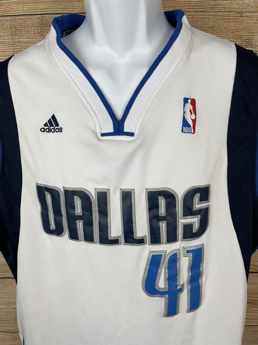 Adidas Mens Size XL NBA Dirk Nowitzki #41 Dallas Mavericks