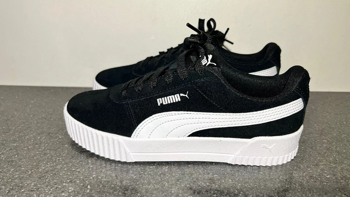Puma Carina Womens Black Suede Trainers UK Size 4UK eur 37 H15