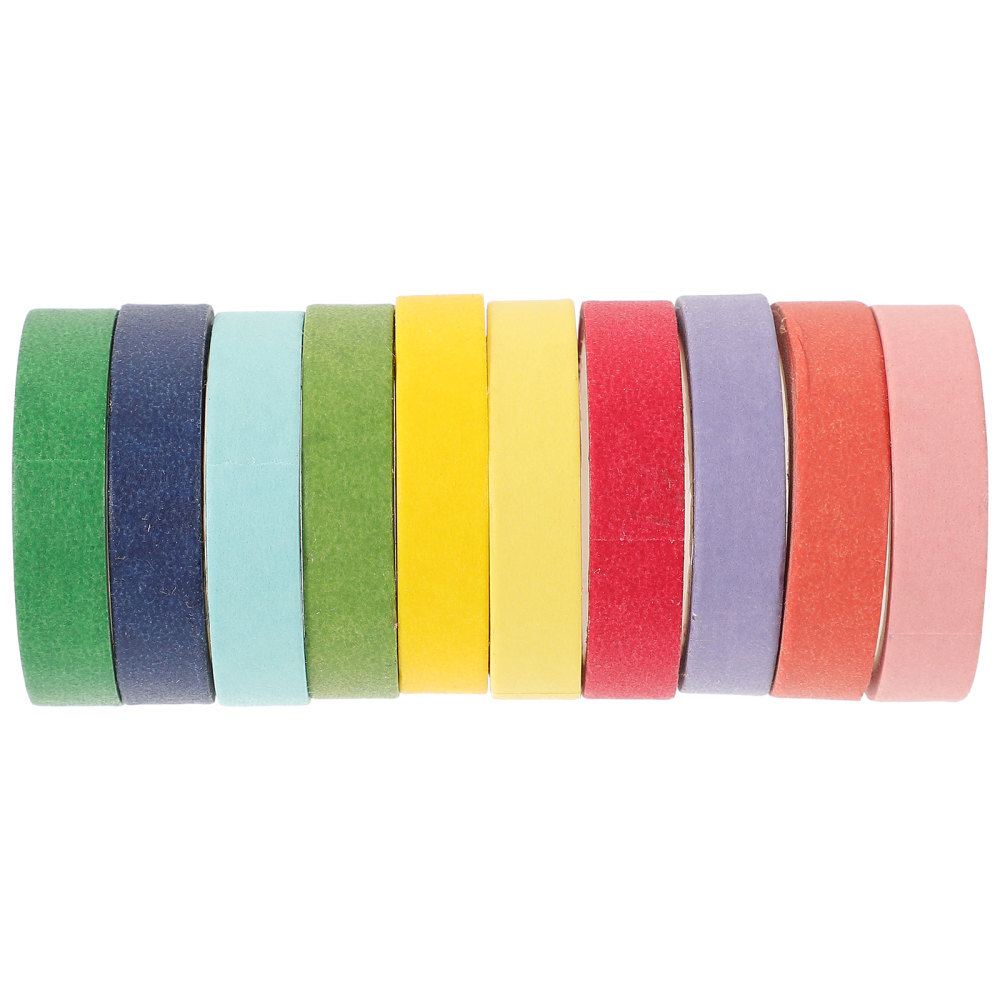 10 Rolls Premium Decorative Paper Tapes for Archival Scrapbooking and Creative Craft Projects