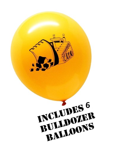 36 Boy's Construction Balloons Happy Birthday Party Supplies Helium Latex - Picture 7 of 7