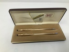 Cross Century 1/20 14K Gold-Filled Vintage Ballpoint Pen Pencil Set With Case