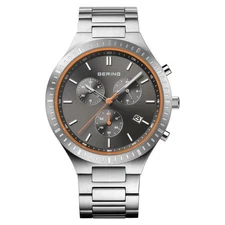 BERING Men's Watch 11743-709 Stainless Steel Mesh Band Blue Dial 40mm