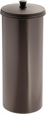 Freestanding Bathroom Toilet Paper Storage Holder with Lid for 3 Extra Rolls,