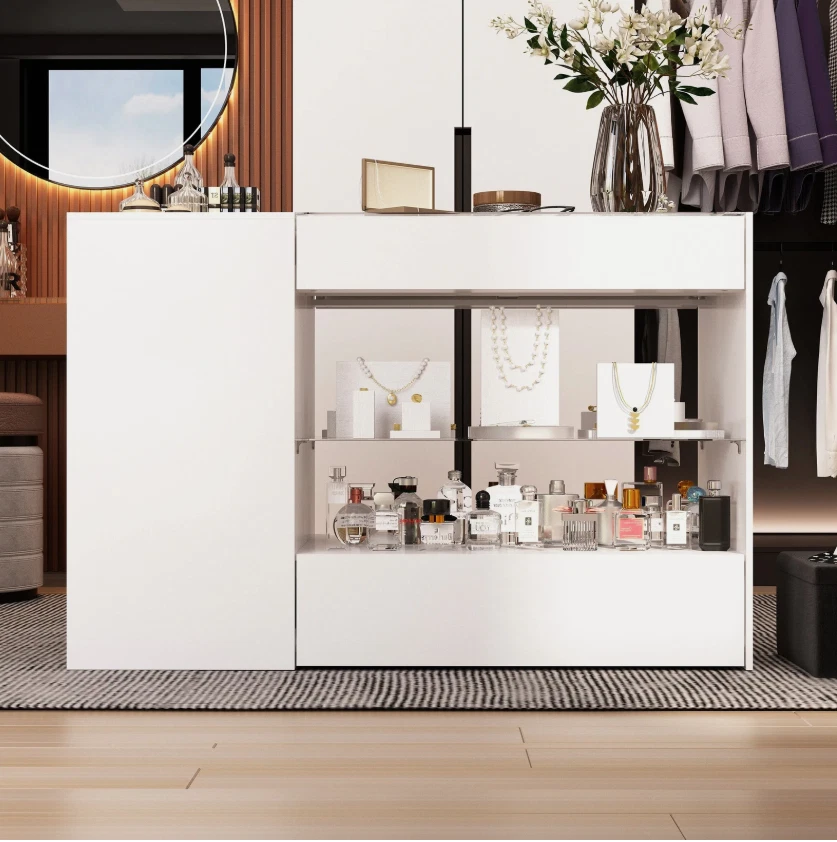 Органайзер для шкафа со стеклянной крышкой HOMELAVY белый перевязочный остров - Изображение 2 из 4