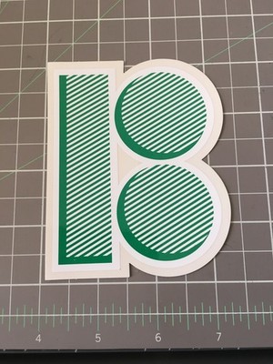 Plan B Skateboard Sticker Green White Stripes