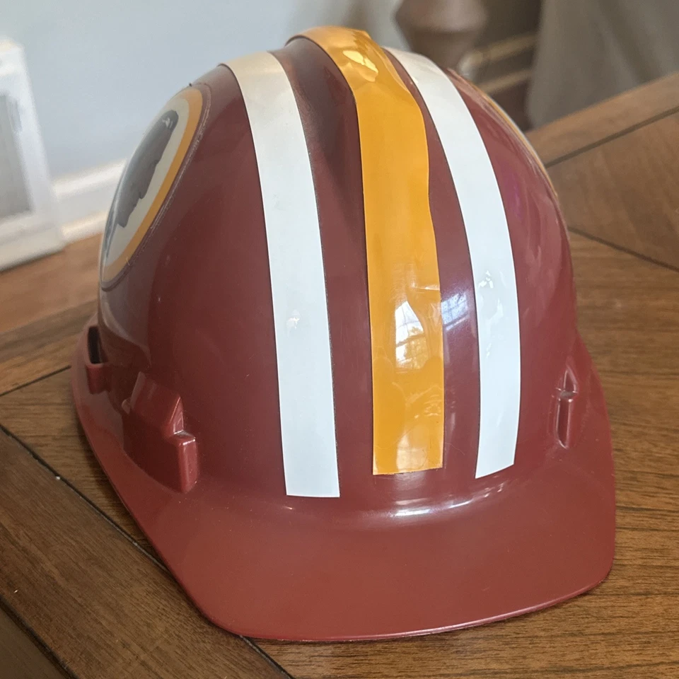 РЕДКИЙ и винтажный защитный шлем Washington Redskins-ANSI Z89.1 1986 класс A B-OSHA - Изображение 2 из 4