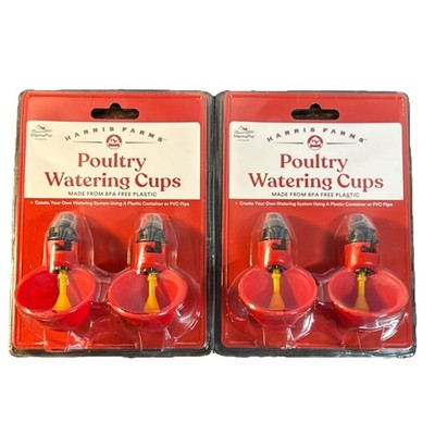 Harris Farms Poultry Watering Cups BPA Free Plastic 2 of 2 Pack for Chickens
