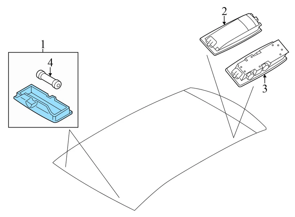 2009-2011 BMW 335D - Vanity / Mirror Light 6962011 - Image 3 of 4