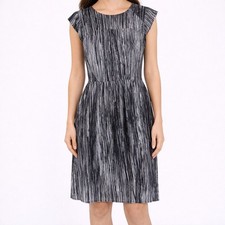 Black and White Midi Dress