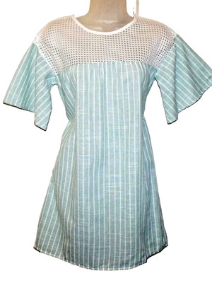 NEU ALKHA WEISS & MINTGRÜNES KLEID ~ TOP GRÖSSE 12/14 # 279