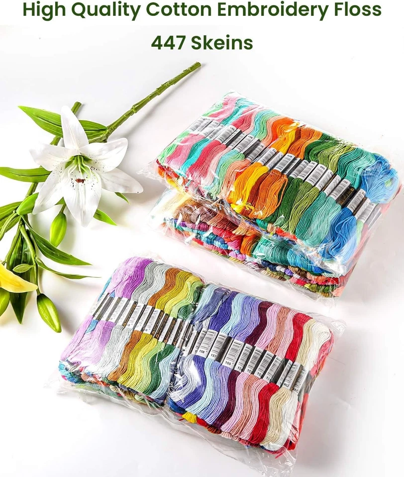 Vibrant 447 Color Embroidery Floss Set - Perfect for Friendship Bracelets - Image 4 of 4