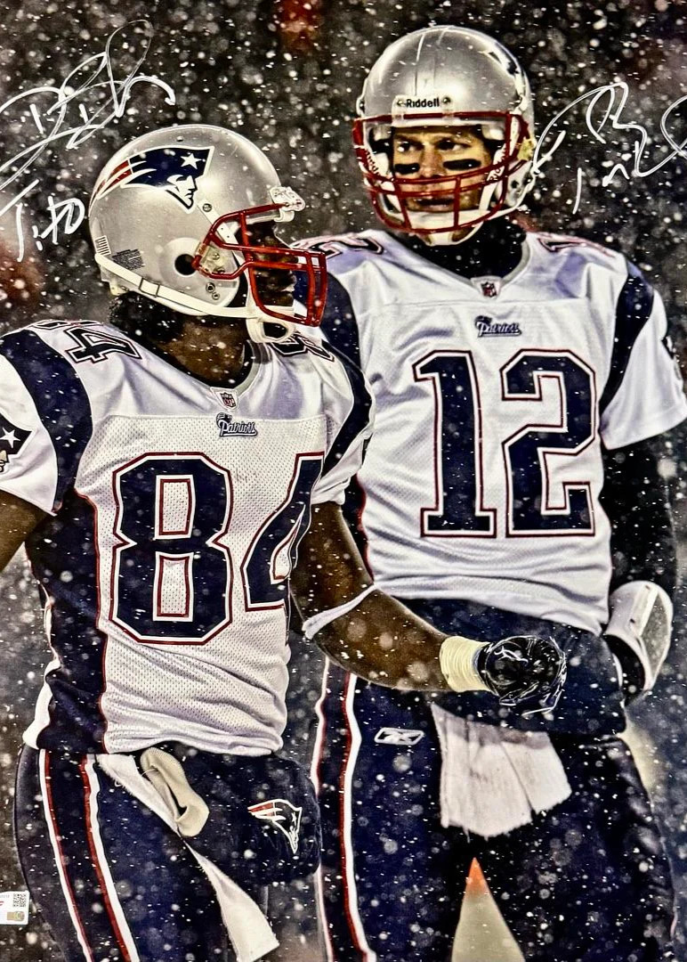 Tom Brady Autographed Signed New England Patriots & Deion Branch 16x20 Photo Patriots - Fanatics COA #01 