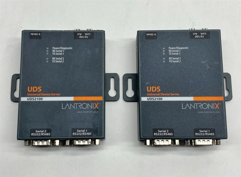 Lantronix UDS2100 Serial Ethernet 2-Port Universal Device Server Lot 2 w/PS - Image 2 of 4