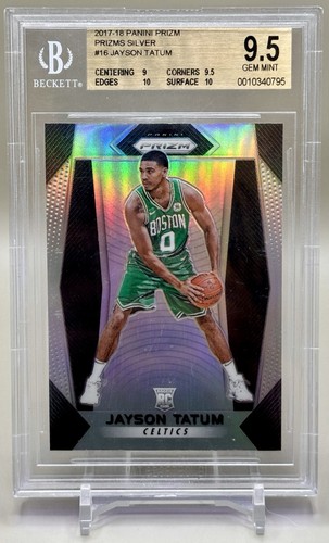 2017-18 Panini Prizm Jayson Tatum RC Prizm Silver Rookie #16 Celtics BGS 9.5