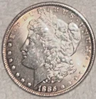 1885 P Morgan nice coin, solid AU almost BU luster++ free shipping Sigma  test++