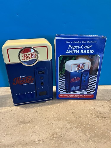 Pepsi Cola Vintage Ice Cold Vending Machine AM FM RADIO 1998 in Box ...