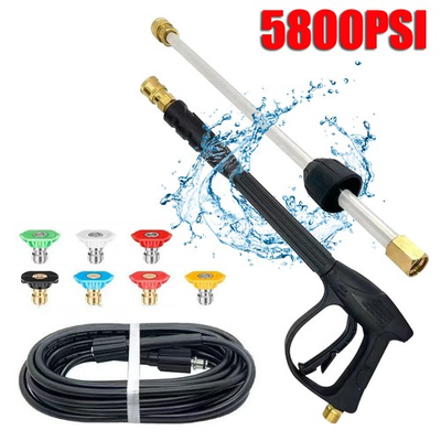 #ad #ad 5800PSI High Pressure Car Power Washer Gun Spray Wand Lance Nozzle and Hose Kit $35.59