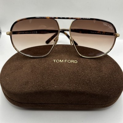 NEW Tom Ford FT 1019 Sunglasses 30F Shiny Pale Gold - Dark Havana 100% AUTHENTIC