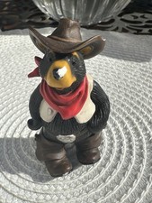 BearFoots Jeff Fleming Figurine Cowboy Hat Boots Scarf Big Sky Carvers Flaw 