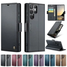 For Samsung Galaxy S25 Ultra S24 S23 S22 S21 Flip Stand PU Leather Wallet Case 
