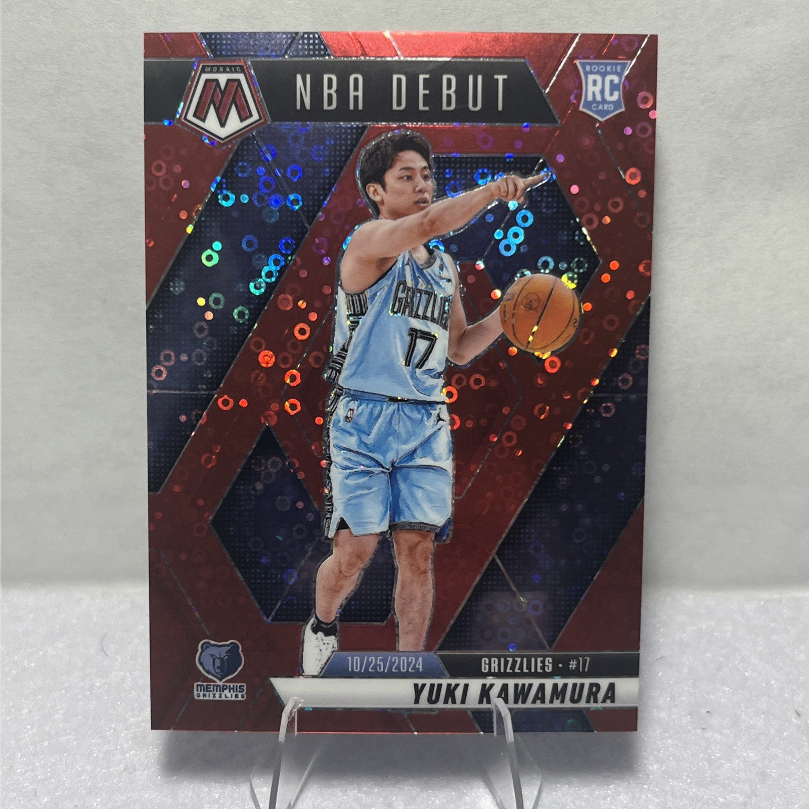 2024-25 Panini Mosaic NBA Debut Yuki Kawamura Red Disco /99 (RC)