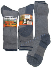 2 Pairs Mens Over The Calf Merino Wool Blend Cushioned Thermal USA Made Socks