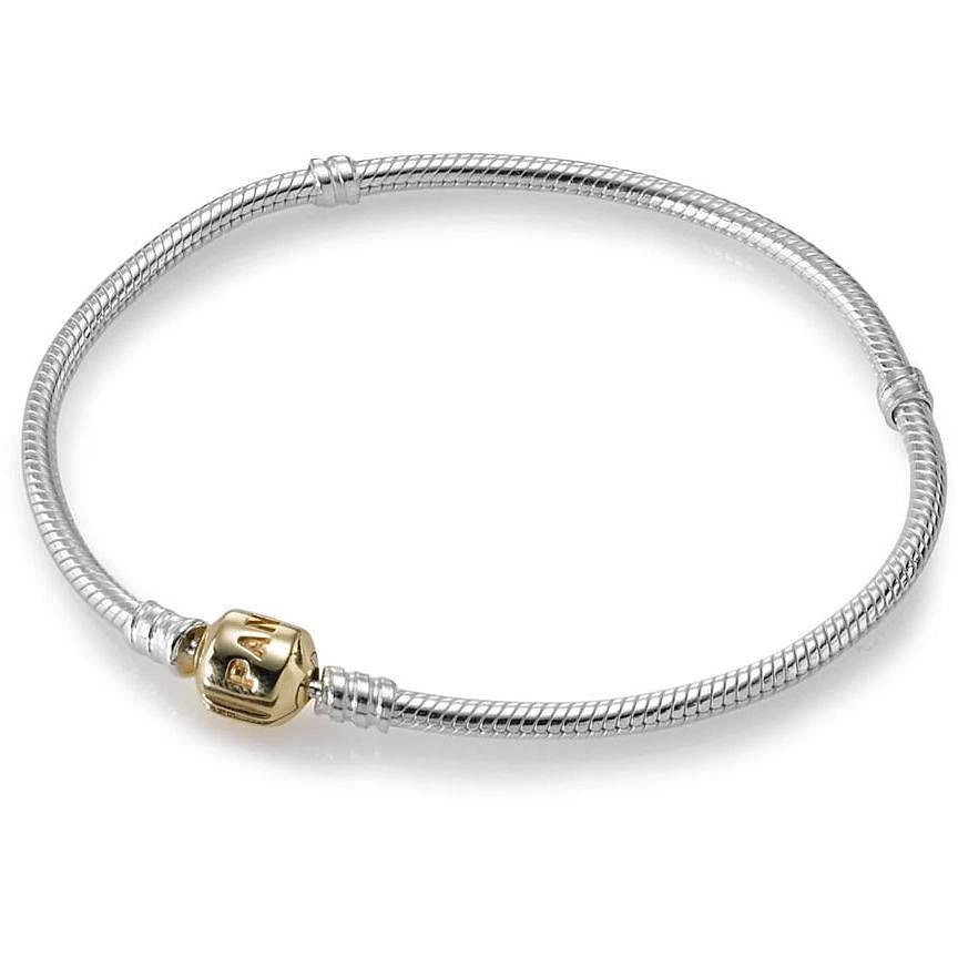 Pulsera Pandora Moments Con Cadena Snake 590702HG Oro Amarillo Plata Bracelet - Imagen 2 de 2